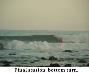 Final session bottom turn at K-59, El Salvador.